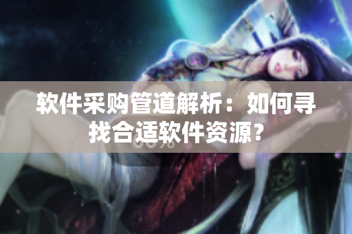 软件采购管道解析：如何寻找合适软件资源？