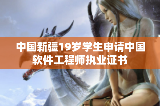 中国新疆19岁学生申请中国软件工程师执业证书