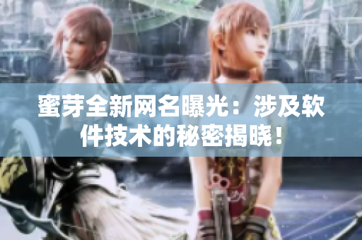 蜜芽全新网名曝光：涉及软件技术的秘密揭晓！