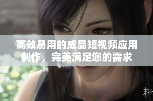 高效易用的成品短视频应用制作，完美满足您的需求