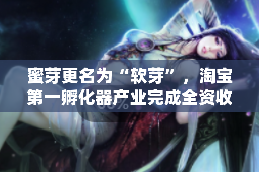 蜜芽更名为“软芽”，淘宝第一孵化器产业完成全资收购