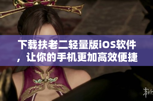下载扶老二轻量版iOS软件，让你的手机更加高效便捷