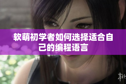 软萌初学者如何选择适合自己的编程语言