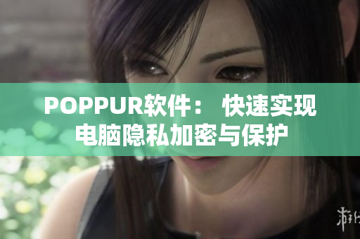 POPPUR软件： 快速实现电脑隐私加密与保护