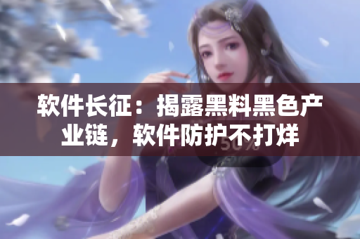 软件长征：揭露黑料黑色产业链，软件防护不打烊