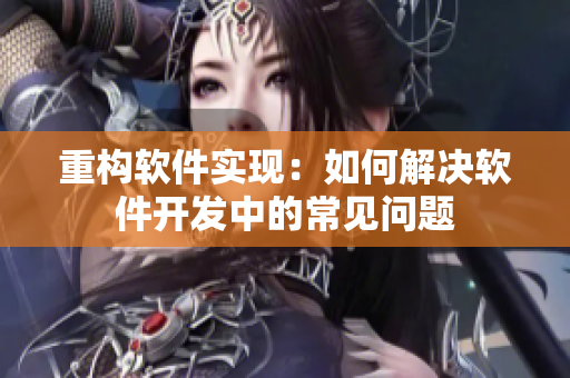 重构软件实现：如何解决软件开发中的常见问题